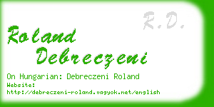 roland debreczeni business card